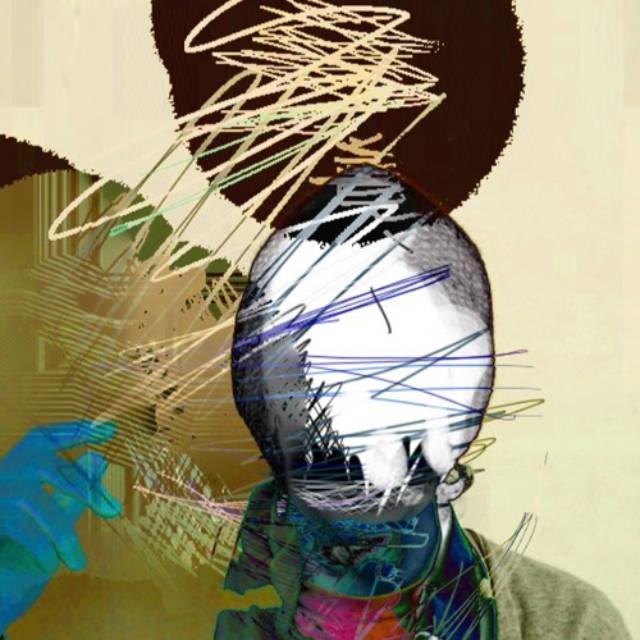 Colorful Elephone drawing featuring himself without face